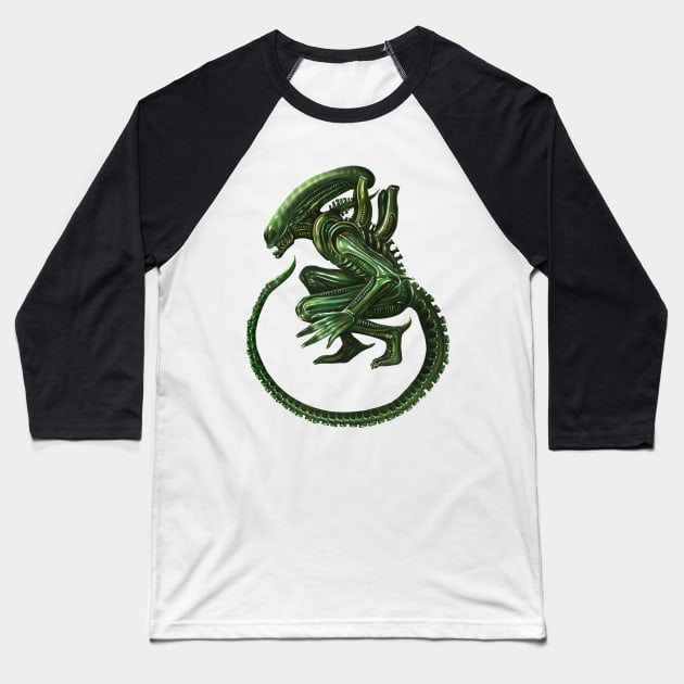 Xenomorph Baseball T-Shirt by Magical Forest